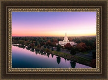 Load image into Gallery viewer, Idaho Falls - Snake River Reflection Aerial Open Edition Canvas / 36 X 24 Frame M 33 3/4 45 Art
