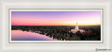 Load image into Gallery viewer, Idaho Falls - Snake River Reflection Aerial Open Edition Canvas / 6 X 18 White Frame Art
