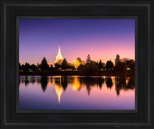 Load image into Gallery viewer, Idaho Falls Snake River Reflection Open Edition Canvas / 11 X 14 Black Frame Art
