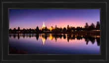 Load image into Gallery viewer, Idaho Falls Snake River Reflection Open Edition Canvas / 15 X 30 Black Frame Art
