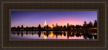 Load image into Gallery viewer, Idaho Falls Snake River Reflection Open Edition Canvas / 6 X 18 Brown Frame Art
