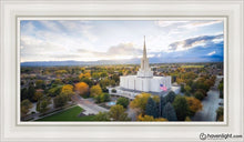 Load image into Gallery viewer, Jordan River Dayglow Aerial Open Edition Canvas / 15 X 30 White Frame Art
