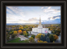 Load image into Gallery viewer, Jordan River Dayglow Aerial Open Edition Canvas / 20 X 30 Black Frame Art
