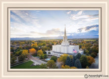 Load image into Gallery viewer, Jordan River Dayglow Aerial Open Edition Canvas / 20 X 30 White Frame Art
