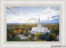 Load image into Gallery viewer, Jordan River Dayglow Aerial Open Edition Canvas / 24 X 36 White Frame Art

