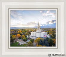 Load image into Gallery viewer, Jordan River Dayglow Aerial Open Edition Canvas / 8 X 10 White Frame Art
