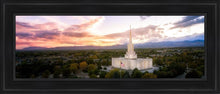 Load image into Gallery viewer, Jordan River Night Glow Aerial Open Edition Canvas / 12 X 36 Black Frame Art
