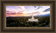 Load image into Gallery viewer, Jordan River Night Glow Aerial Open Edition Canvas / 36 X 18 Frame M 27 3/4 45 Art

