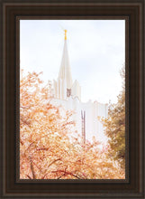 Load image into Gallery viewer, Jordan River Spring Blossoms Open Edition Canvas / 24 X 36 Brown Frame Art
