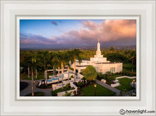 Load image into Gallery viewer, Kona Evening Aerial Open Edition Canvas / 12 X 18 White Frame Art
