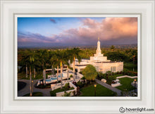 Load image into Gallery viewer, Kona Evening Aerial Open Edition Canvas / 14 X 21 White Frame Art
