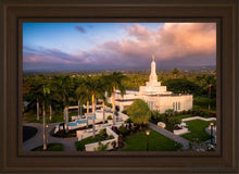 Load image into Gallery viewer, Kona Evening Aerial Open Edition Canvas / 20 X 30 Brown Frame Art
