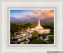 Load image into Gallery viewer, Kona Evening Aerial Open Edition Canvas / 8 X 10 White Frame Art

