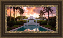 Load image into Gallery viewer, Laie Fountain Sunset Open Edition Canvas / 36 X 18 Frame M 27 3/4 45 Art
