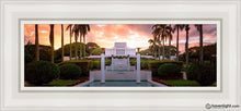 Load image into Gallery viewer, Laie Fountain Sunset Open Edition Canvas / 6 X 18 White Frame Art
