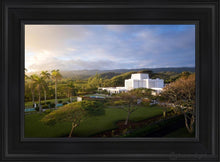 Load image into Gallery viewer, Laie Island Glow Open Edition Canvas / 14 X 21 Black Frame Art
