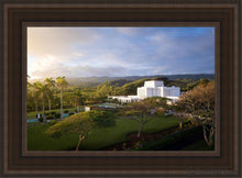 Load image into Gallery viewer, Laie Island Glow Open Edition Canvas / 14 X 21 Brown Frame Art
