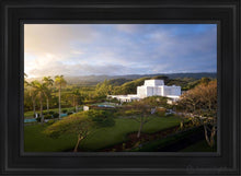 Load image into Gallery viewer, Laie Island Glow Open Edition Canvas / 24 X 36 Black Frame Art
