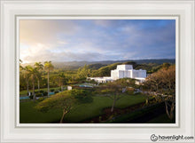Load image into Gallery viewer, Laie Island Glow Open Edition Canvas / 24 X 36 White Frame Art
