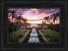 Load image into Gallery viewer, Laie Sunset Aerial Open Edition Canvas / 12 X 18 Black Frame Art

