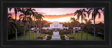Load image into Gallery viewer, Laie Sunset Aerial Open Edition Canvas / 12 X 36 Black Frame Art
