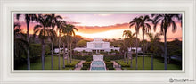 Load image into Gallery viewer, Laie Sunset Aerial Open Edition Canvas / 12 X 36 White Frame Art
