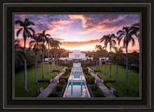 Load image into Gallery viewer, Laie Sunset Aerial Open Edition Canvas / 20 X 30 Black Frame Art
