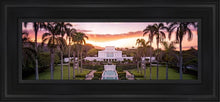 Load image into Gallery viewer, Laie Sunset Aerial Open Edition Canvas / 6 X 18 Black Frame Art
