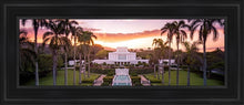 Load image into Gallery viewer, Laie Sunset Aerial Open Edition Canvas / 8 X 24 Black Frame Art

