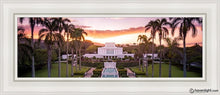 Load image into Gallery viewer, Laie Sunset Aerial Open Edition Canvas / 8 X 24 White Frame Art
