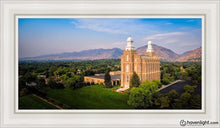 Load image into Gallery viewer, Logan Aerial Panorama Open Edition Canvas / 15 X 30 White Frame Art
