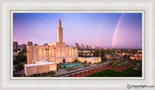Load image into Gallery viewer, Los Angeles End Of The Rainbow Open Edition Canvas / 15 X 30 White Frame Art
