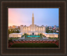 Load image into Gallery viewer, Los Angeles From On High Open Edition Canvas / 11 X 14 Brown Frame Art
