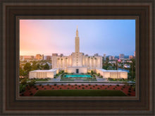 Load image into Gallery viewer, Los Angeles From On High Open Edition Canvas / 12 X 18 Brown Frame Art
