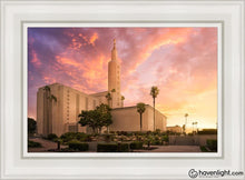 Load image into Gallery viewer, Los Angeles Light Of The World Open Edition Canvas / 14 X 21 White Frame Art
