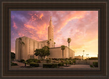 Load image into Gallery viewer, Los Angeles Light Of The World Open Edition Canvas / 24 X 36 Brown Frame Art
