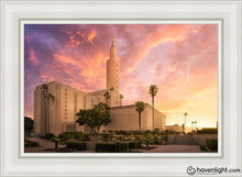 Load image into Gallery viewer, Los Angeles Light Of The World Open Edition Canvas / 24 X 36 White Frame Art
