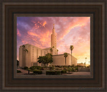 Load image into Gallery viewer, Los Angeles Light Of The World Open Edition Canvas / 8 X 10 Brown Frame Art
