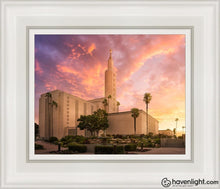 Load image into Gallery viewer, Los Angeles Light Of The World Open Edition Canvas / 8 X 10 White Frame Art
