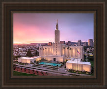 Load image into Gallery viewer, Los Angeles Weathering The Storm Open Edition Canvas / 11 X 14 Brown Frame Art
