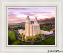 Load image into Gallery viewer, Manti Sunset From On High Open Edition Canvas / 11 X 14 White Frame Art
