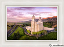 Load image into Gallery viewer, Manti Sunset From On High Open Edition Canvas / 14 X 21 White Frame Art
