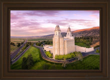 Load image into Gallery viewer, Manti Sunset From On High Open Edition Canvas / 20 X 30 Brown Frame Art
