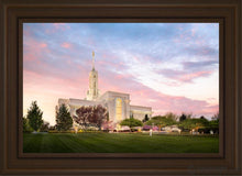 Load image into Gallery viewer, Mount Timpanogos Spring Open Edition Canvas / 20 X 30 Brown Frame Art
