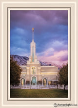 Load image into Gallery viewer, Mount Timpanogos The Lord Is My Light Open Edition Canvas / 20 X 30 White Frame Art
