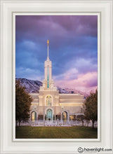 Load image into Gallery viewer, Mount Timpanogos The Lord Is My Light Open Edition Canvas / 24 X 36 White Frame Art
