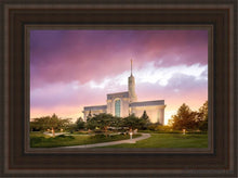 Load image into Gallery viewer, Mt. Timpanogos Evening Glow Open Edition Canvas / 12 X 18 Brown Frame Art
