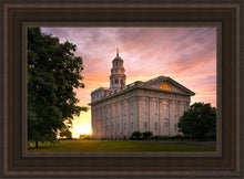 Load image into Gallery viewer, Nauvoo Late Sunset Open Edition Canvas / 14 X 21 Brown Frame Art
