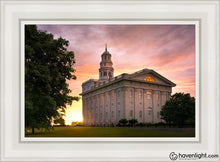 Load image into Gallery viewer, Nauvoo Late Sunset Open Edition Canvas / 14 X 21 White Frame Art
