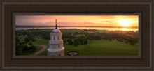Load image into Gallery viewer, Nauvoo Sunglow On The Mississippi Open Edition Canvas / 6 X 18 Brown Frame Art
